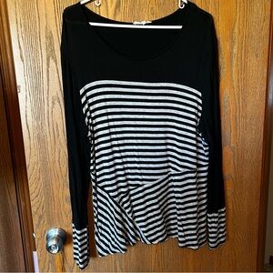 Women’s 41 Hawthorn Long Sleeve Shirt, Black & Gray Size XXL